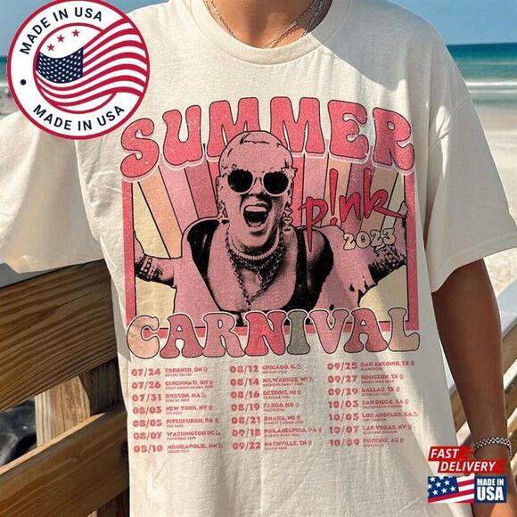 Tops - Pnk Summer Carnival Shirt Trustfall Album 2 Sided Tshirt
